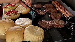 PINOY BURGER | Hamburger | Footlong | Cheeseburger | Street Food Philippines