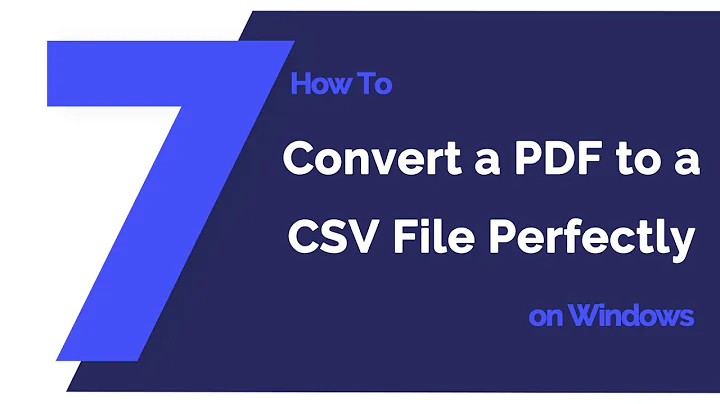 How to Convert a PDF to a CSV File Perfectly | PDFelement 7