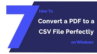 how to convert a pdf to a csv file fast | pdfelement 7