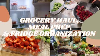 Grocery Haul, Meal Prep &amp; Fridge Organization for New Moms | Tips for Simplifying Meals Postpartum