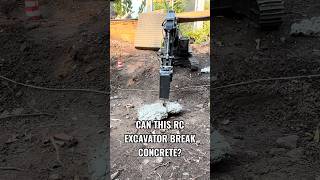 HUINA 1593 RC EXCAVATOR BREAKING CONCRETE! #shorts #huina1593 #excavator