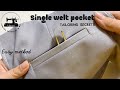  easy to sew a single welt pocket with simple method from tailor  secret tailoring  nabiesew