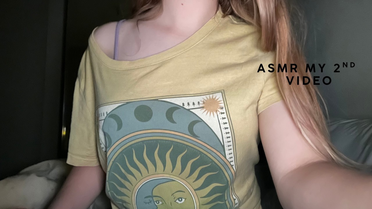 Asmr- Soft whispering/talking, touching your face and mouth sounds