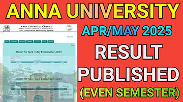 Anna University Apr/May 2025 Results Published🔥 #annauniversity #regulation2021 #8thsemester #r2021