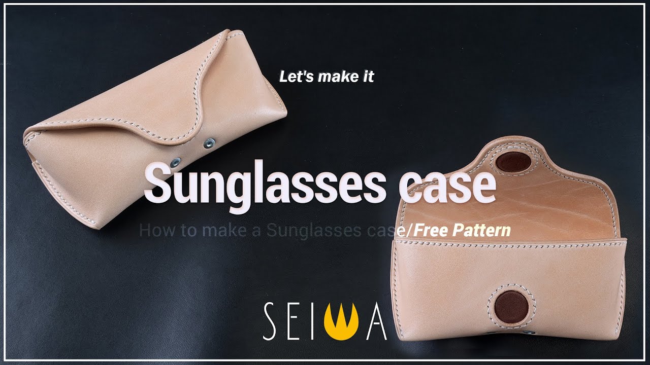 [가죽공예, Leather Craft, レザークラフト] 선글라스 케이스 (Making a Sunglasses case)/패턴공유