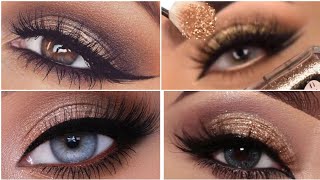 golden pigment eye makeup 😍 mini tutorial on how to do golden pigment eye makeup #eyemakeup #makeup