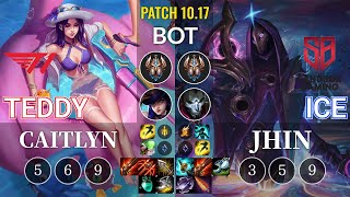 T1 Teddy Caitlyn vs SB Ice Jhin Bot - KR Patch 10.17