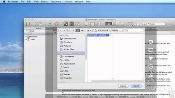 Scrivener: importing documents drag and drop