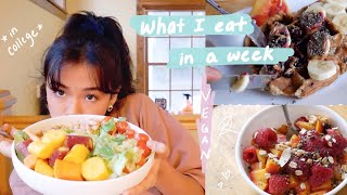 what i eat in a week as a college student 🍰 (vegan!!)