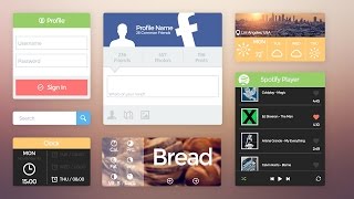 Freebie 2 - Flat Designed UI pack