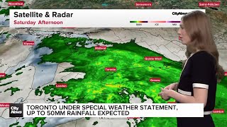 Toronto under special weather statement due to heavy rain