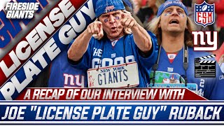 Interview With New York Giants Superfan Joe License Plate Guy Ruback | TCJF Stream Highlights