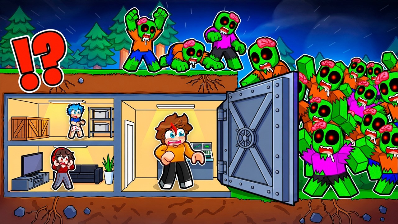 DEFEND BUNKER From ZOMBIES in Roblox!