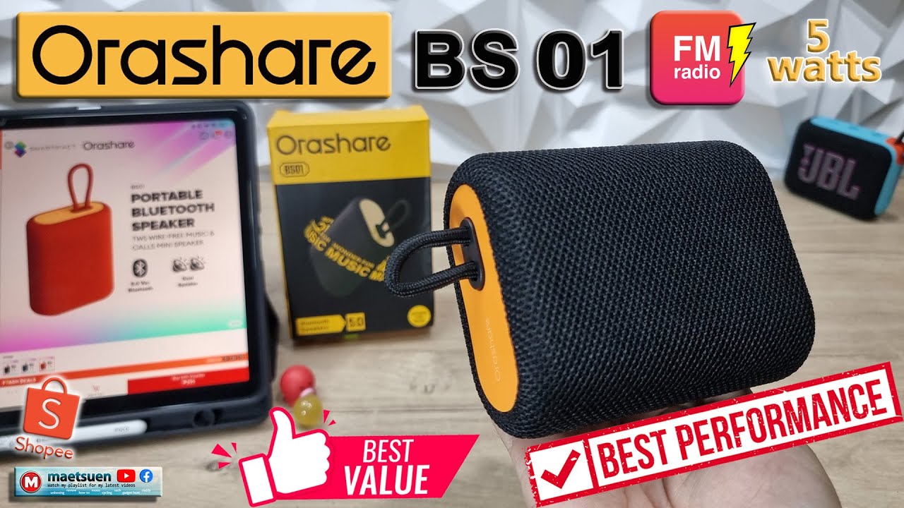 Orasher Orashare BS01 bluetooth speaker - The Best Budget Speaker - YouTube