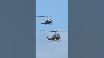 Bell UH-1 Huey Helicopters Formation Flight #shorts #aviation #helicopter #flight