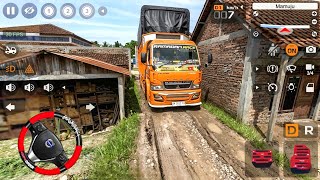 Truk Oleng Canter Keluar Dari Gang Sempit  Siang Hari Ini | Mod Bus Simulator Indonesia screenshot 2