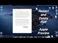 Delete And Redact PDFs in Apple Preview