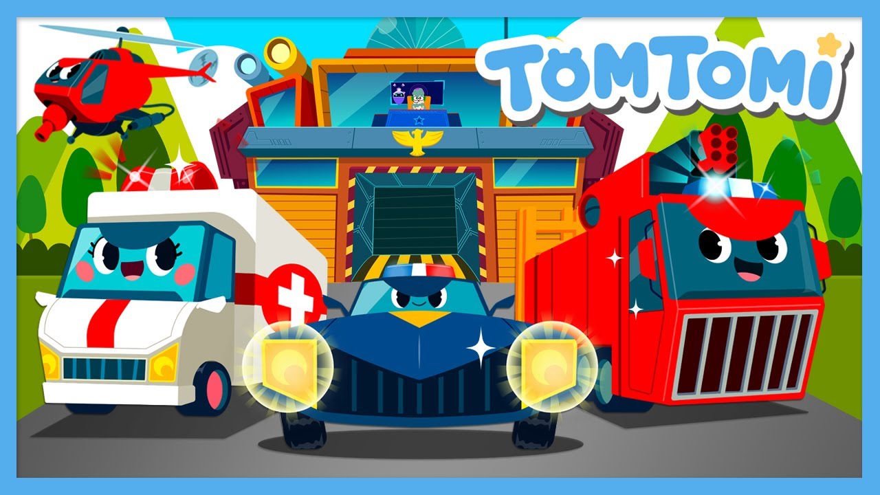 Tomtomi's Emergency Rescue Team🚒🚁🚑🚓 | Vehicle Song | Car Song | Kids
