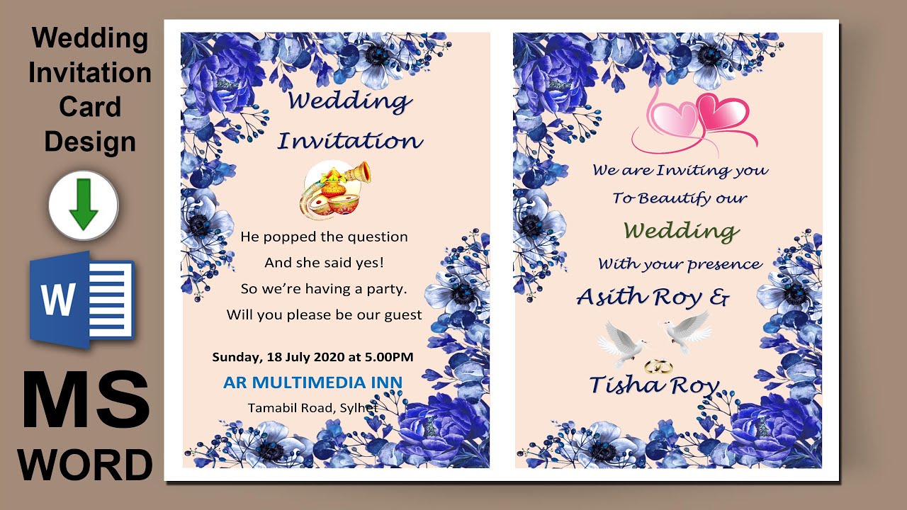 How Do I Make A Wedding Card On Microsoft Word