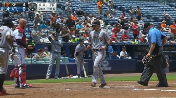 SF@ATL: Panik crushes a homer to right field