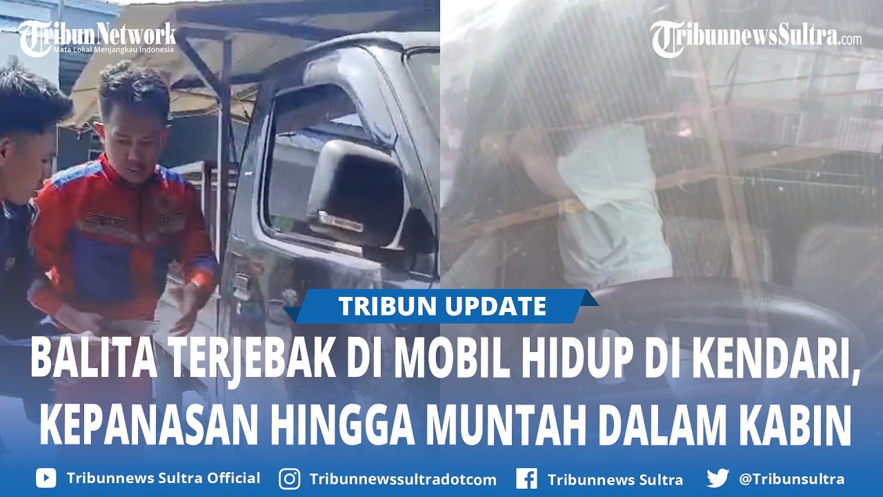 Damkarmat Evakuasi Balita Perempuan Terjebak Dalam Mobil Pikap di Kendari Sulawesi Tenggara