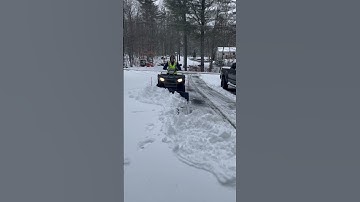 Plowing the driveway with the ATV. #shorts