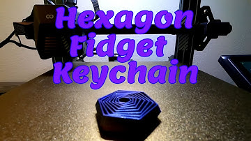Hexagon Fidget Keychain - 3D Print Timelapse