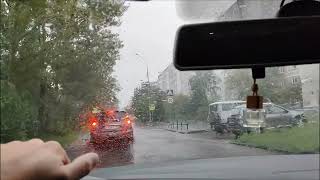такси в Екатеринбурге | шквалистый ветер с дождем| пробки 10 балов