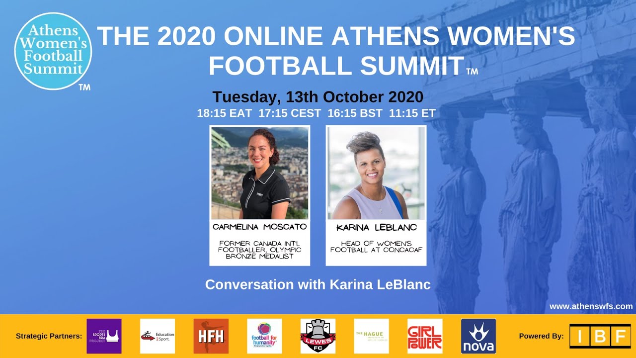 2020 Online AthensWFS: A Conversation with Carmelina Moscato and Karina LeBlanc (CONCACAF)