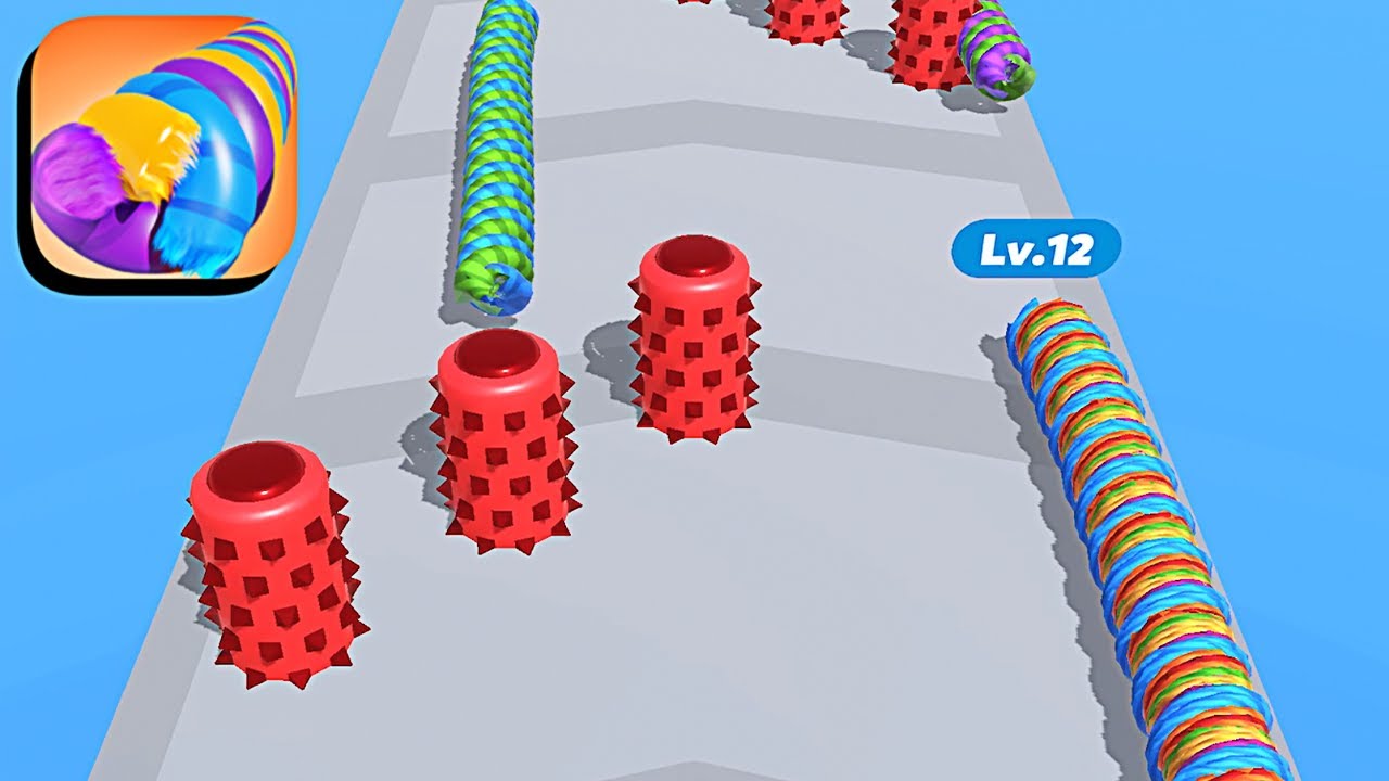 Curly Ropes - All Levels Gameplay Android,ios (Levels 12-15) - YouTube
