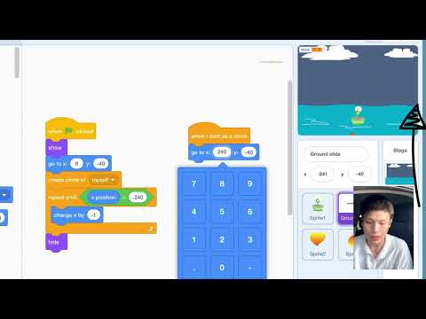 ตอนที่ 12 Scratch ทำเกมลอยกระทงเก็บของได้คะแนน partที่4 ทำฉากหลังเลื่อน