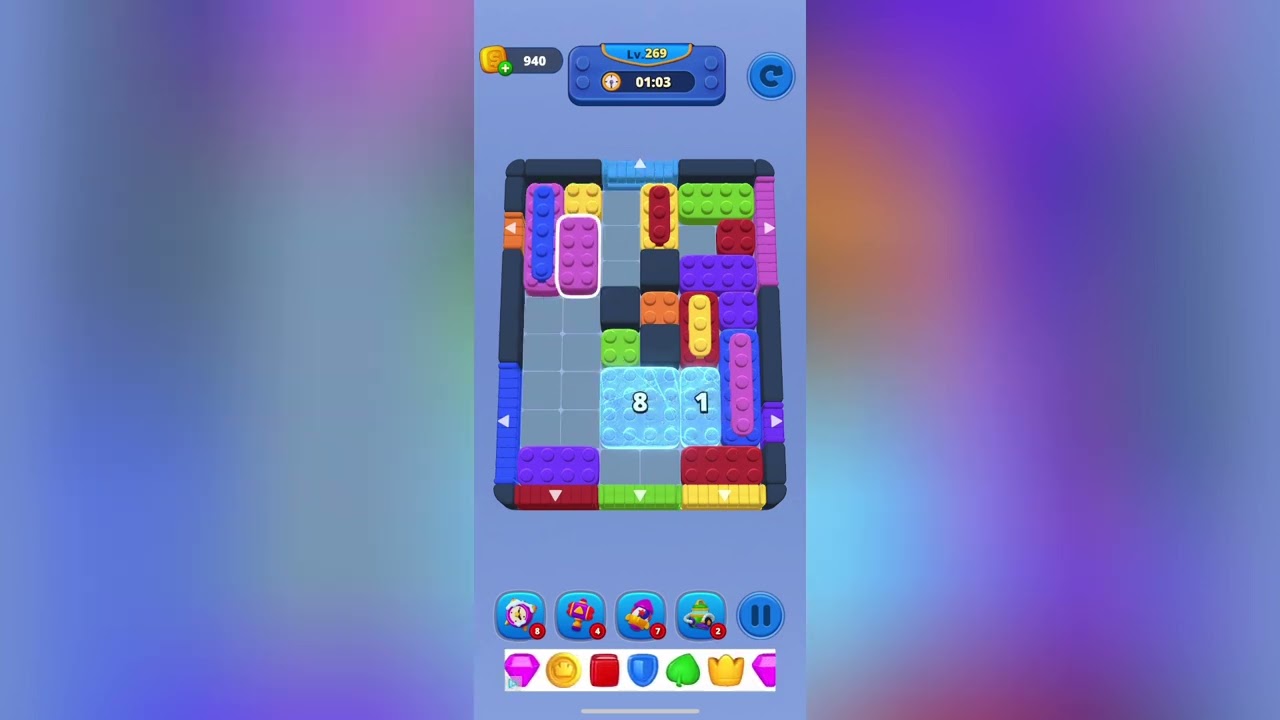 Color Slide Jam Level 269 Solution Walkthrough - YouTube