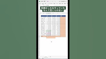エクセル爆速仕事術！一瞬で合計を出す #shorts