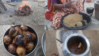 Rajasthani daal bati churma village recipe, राजस्थानी दाल बाटी चूरमा रेसिपी गांव वाला तरीका