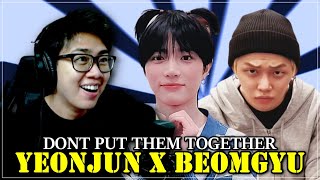 don't put yeonjun and beomgyu beside each other to avoid chaos reaction