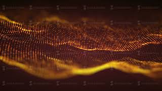 Gold light wave abstract animation. Abstract light flow background wave gold. 4k seamless loop.