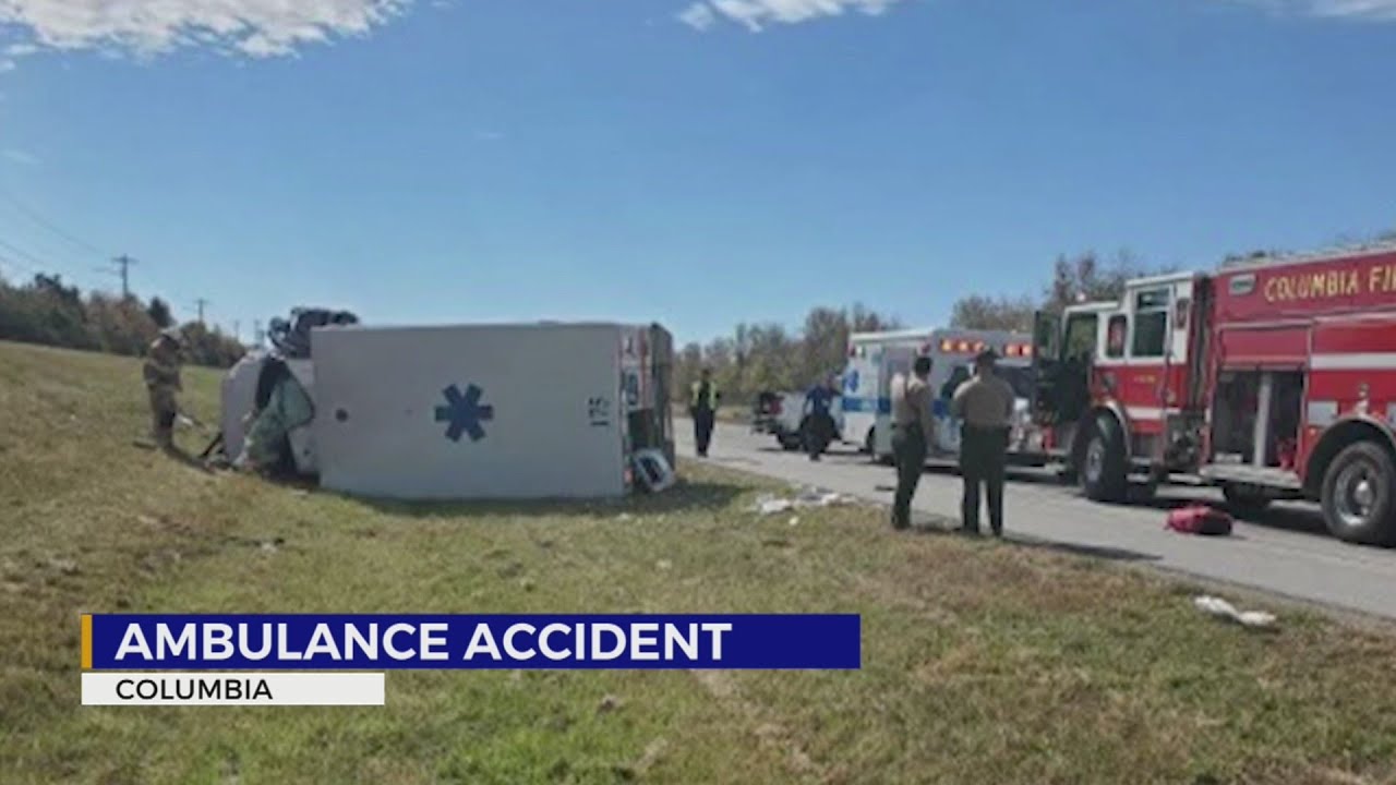 2 injured in Columbia ambulance crash