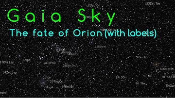 Gaia Sky - The fate of Orion (with labels)