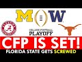 BREAKING: College Football Playoff Is Set With #1 Michigan, #2 Washington, #3 Texas &amp; #4 Alabama