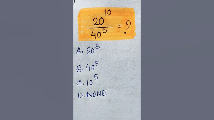 Exponent With 20 | #shorts #short
