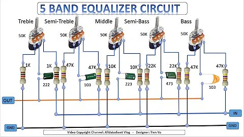 5 Band Equalizer Circuit | Schematic