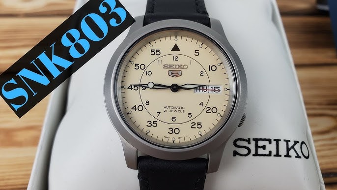 Seiko 5 Review (SNK803 Beige Dial) | Automatic Watch Under $100 - YouTube