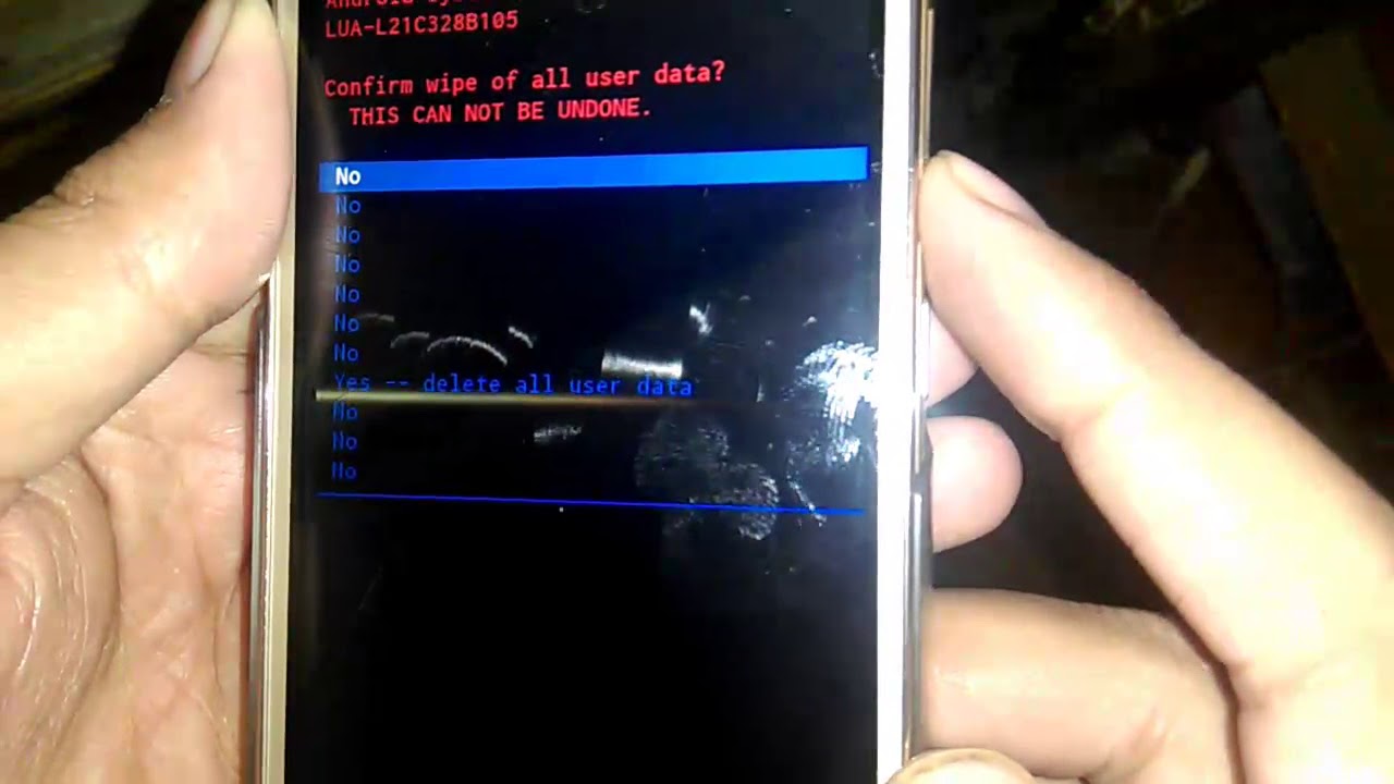 huawei lua-L21 hard reset - YouTube