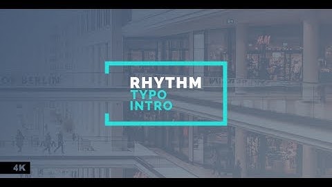 Rhythm Typo Intro | After Effects Template | Openers