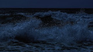 5 Часов ночной шум моря, лечебные звуки волн, звуки ветра, видео релакс для крепкого сна
