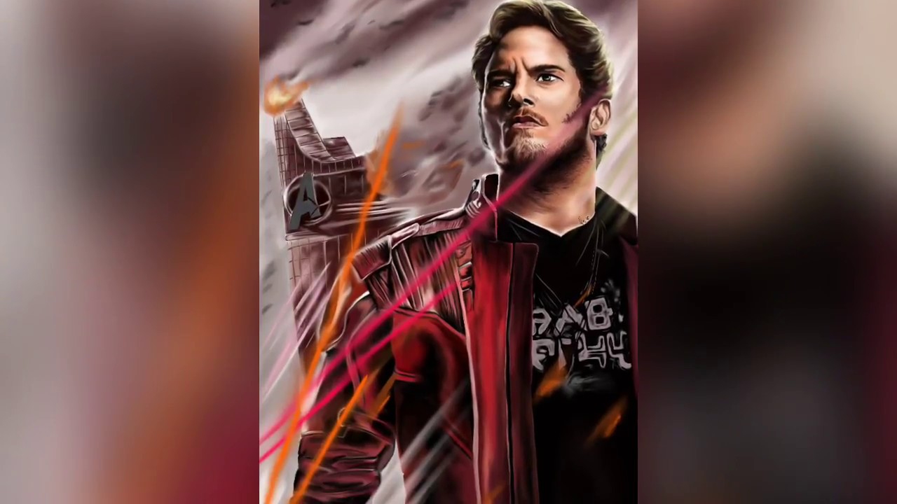 Star Lord  -Chris Pratt-  Avengers end game | Speed drawing (Digital/Krita)