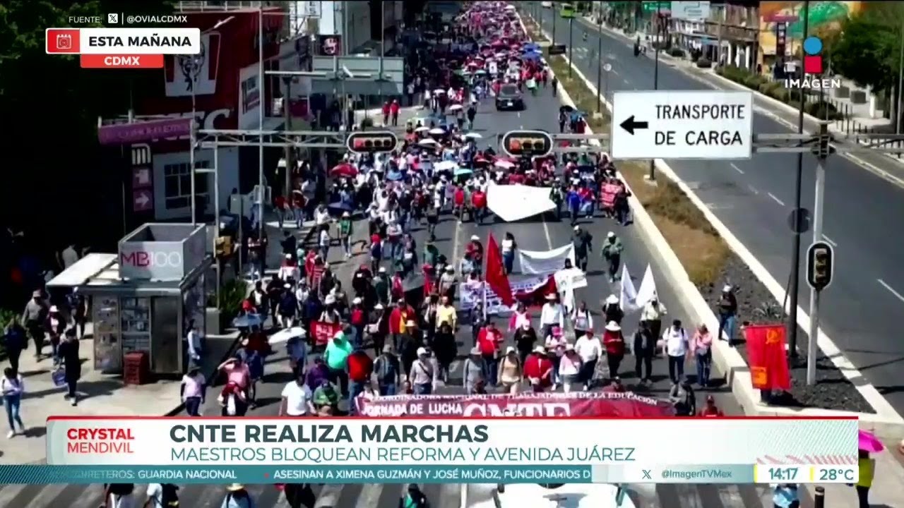 Por sexto día, maestros de la CNTE realizan marchas en la CDMX ...