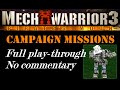 [Longplay, No Commentary] MechWarrior 3: Pirate's Moon (PC, 1999) 1080p Play-through Part 1/2