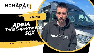 ADRIA TWIN SUPREME 640 SGX Camper Nueva  Nomadas Life