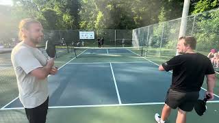 Chris / Julian v Chris K/ Tyler , games 1+2 of raw 4.0+ finals pickleball